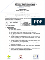 PENGUMUMAN REKRUTMEN TENAGA KONTRAK BLUD RSUD SEKAYU FORMASI PERAWAT DAN ANALIS KESEHATAN TH.2020