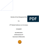 Selection of Event Management Firm: Setu Maharashtra C/O Directorate of IT Government of Maharashtra