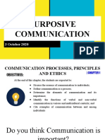 Purposive Communication: 3 October 2020