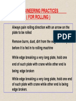 Good Engineering Practices (For Rolling)