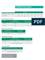 Transportations schedule