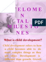 CHILD DEVELOPMENTAL MILESTONES GUIDE