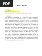 Download POWER QUALITY  and improvement methods by Bharadwaj Santhosh SN48078781 doc pdf