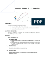 Chapter 4: Kinematics (Motion in 2 Dimension: Projectile)