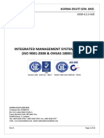 Integrated Management System Manual Iso 90012008 and Ohsas 180012007 KESB