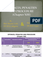 Mva Offences, Penalties and Procedure