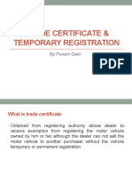 Trade Certificate & Temporary Registration: by Punam Dalvi