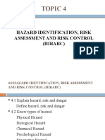 Topic 4: Hazard Identification, Risk Assessment and Risk Control (Hirarc)