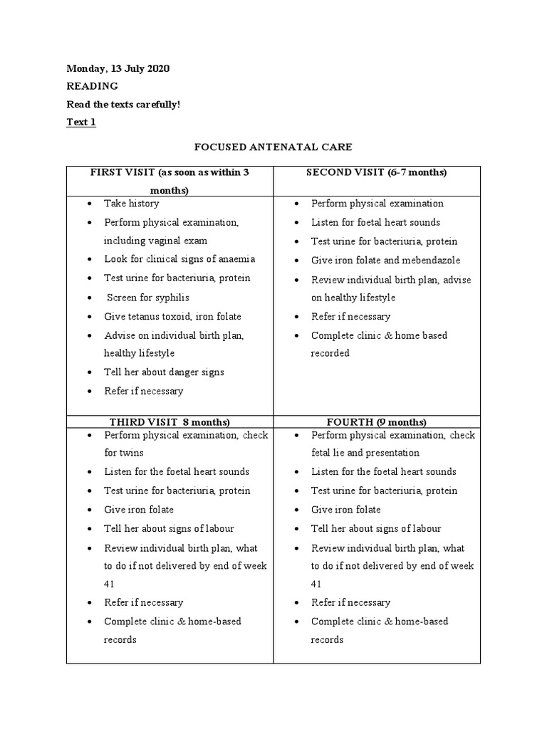 Antenatal and Postpartum Care | PDF | Childbirth | Uterus
