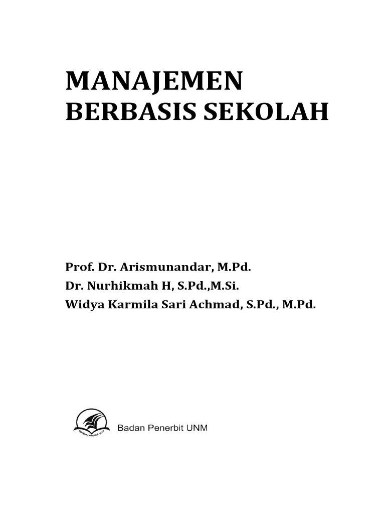Buku Manajemen Berbasis Sekolah | PDF