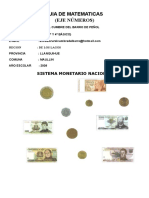 guía de matemáticas sistema monetario nacional