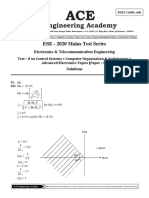 ESE - 2020 Mains Test Series: Electronics & Telecommunication Engineering