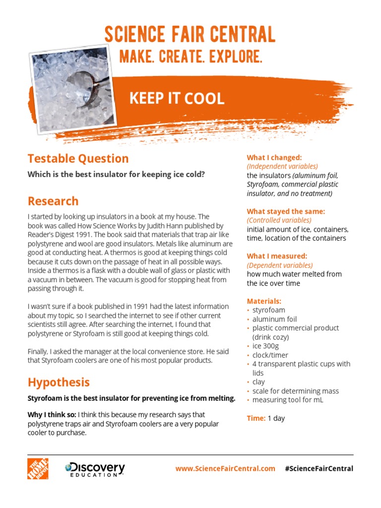 Science Fair Central Make. Create. Explore PDF Polystyrene Materials