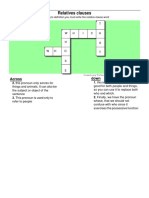 Crossword QUIZ RELATIVE CLAUSES