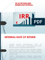 Internal Rate of Return (Irr)