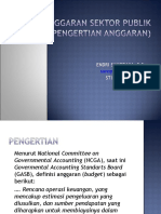 Penganggaran Sektor Publik Pengertian Anggaran Pertemuan 3