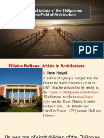 National Artists of The Philippines in The Field of Architecture