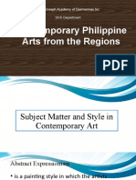 Contemporay Arts - Subject Matter