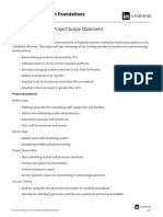 Hospital Scheduling Project Scope Statement