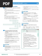 Optimise Your Vocabulary - A2: Words Connected With Hobbies