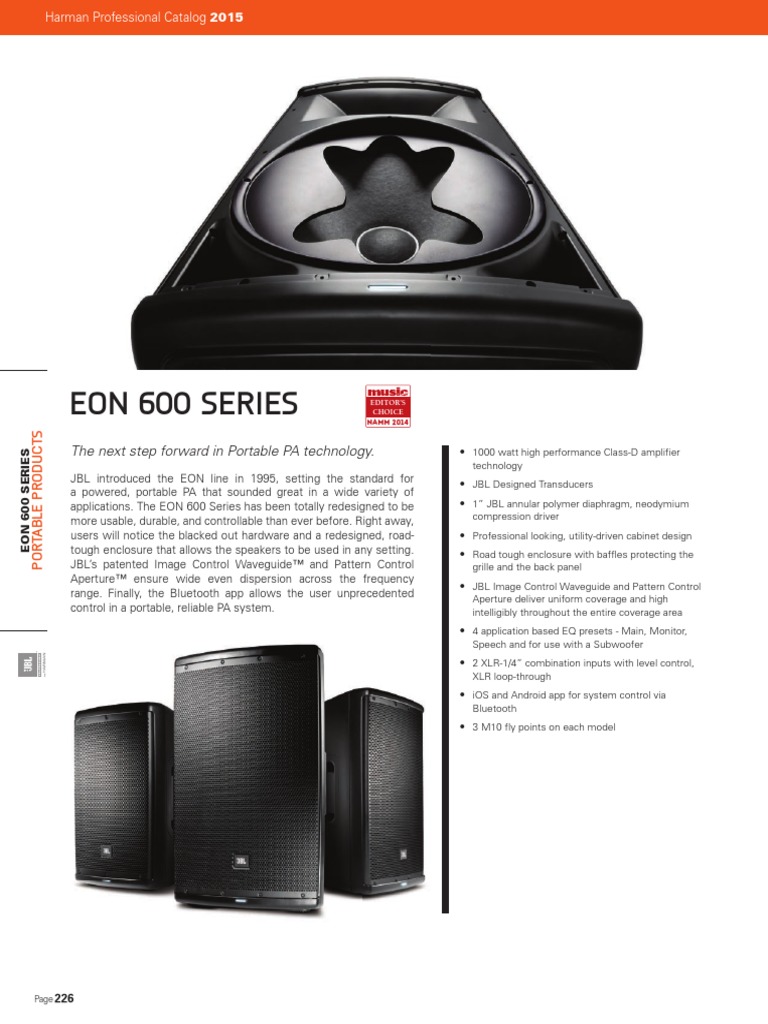 Eon 600 Series: The Next Step Forward in Portable PA Technology | PDF ...