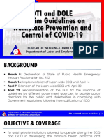 Dti and Dole Interim Guidelines On Workplace Prevention and Control of COVID-19