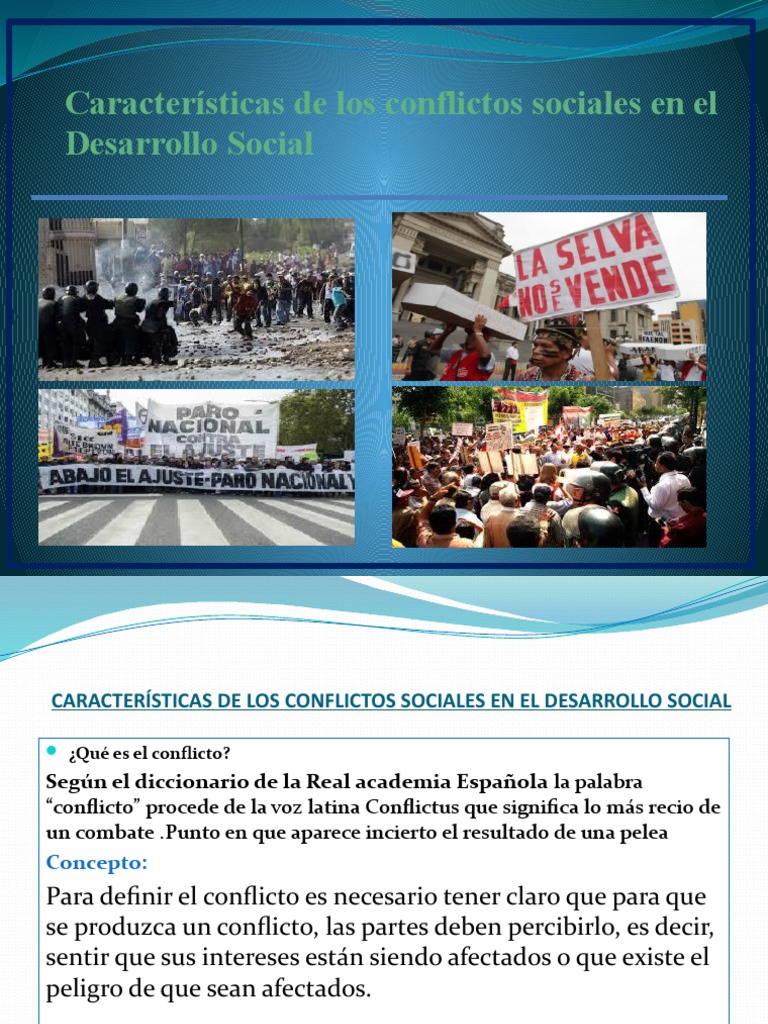 Características de los Conflictos Sociales | PDF | Conflicto social ...