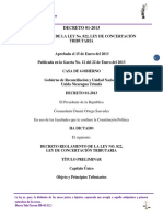 Decreto 01 2013 Reglamento de La Ley 822 de Concertación Tributaria PDF