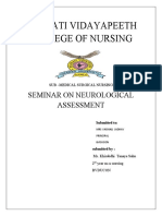 Neurological Assessment Seminar Topic