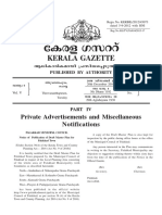 Ticf KKDDV: Kerala Gazette