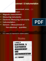 EEE 371: Measurement & Instrumentation: N.B. Contact Your Department For Detailed Syllabus