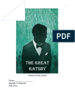 The Great Gatsby: Student Study Guide Name: - English 11 Regents Fall 2014