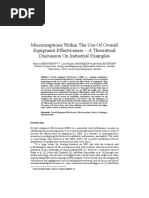 Misconceptions Within The Use of Overall Equipment Effectiveness - A Theoretical Discussion On Industrial Examples