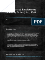 The Industrial Employment (Standing Orders) Act