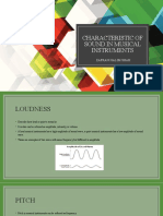 Characteristic of Sound in Musical Instruments