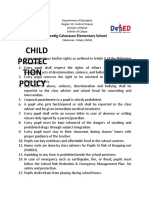 Child Protec Tion Policy: Bentig-Calunasan Elementary School