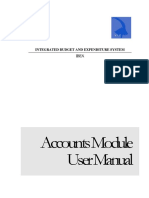 Accounts Module User Manual: Integrated Budget and Expenditure System