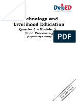 Technology and Livelihood Education: Quarter 1 - Module 3: Food Processing