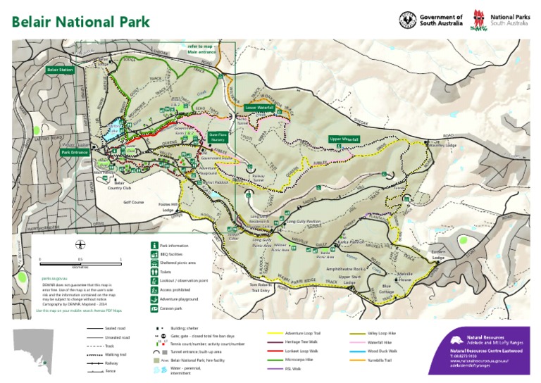 Belair National Park Map PDF PDF Urban Planning Land Use