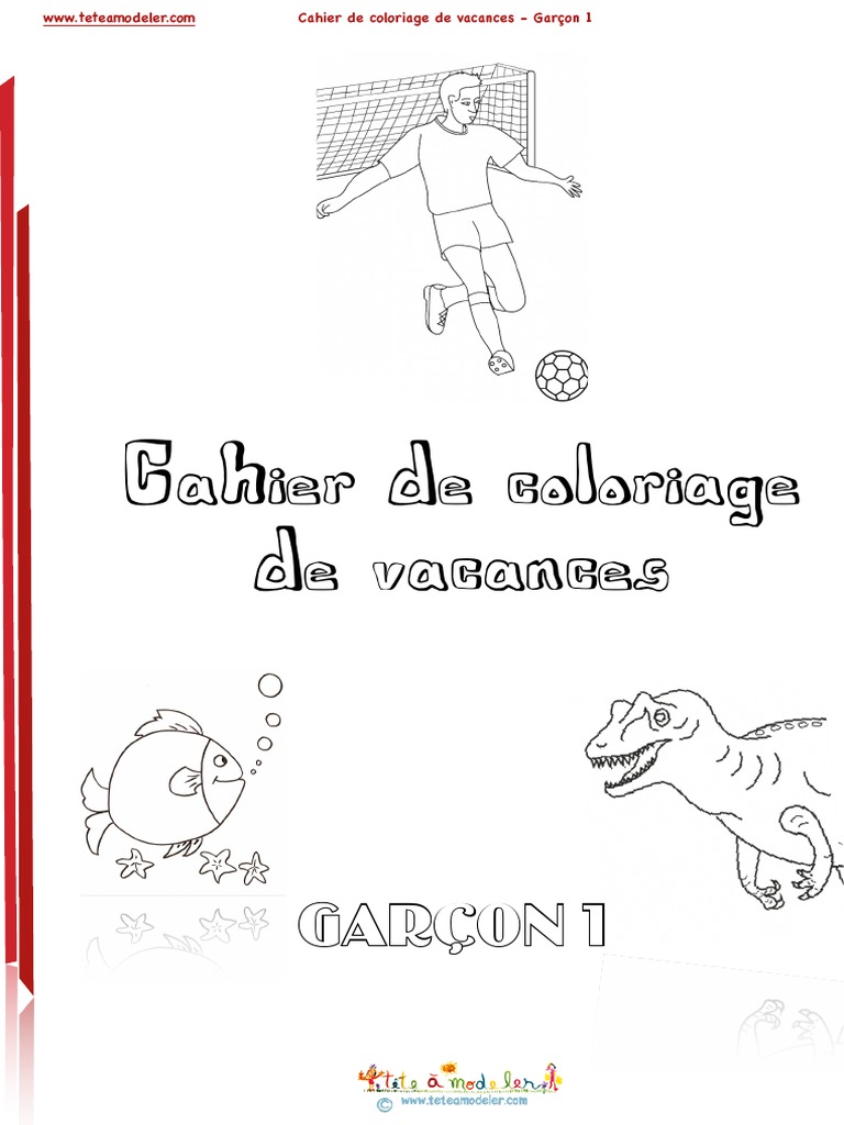 Livret De Coloriage à Imprimer Pdf Cahier Coloriage Garcon1 | PDF