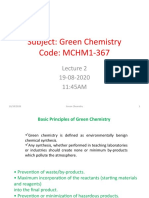 Subject: Green Chemistry Code: MCHM1-367