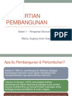 Materi 1 - Pengertian Pembangunan