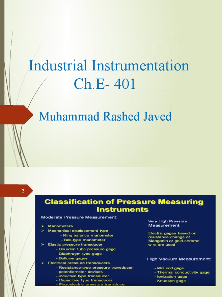 Pressure Measurement Methods in Industry | PDF | Pressure Measurement ...