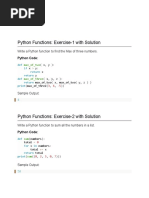 Python Functions and Array - List - Set - Tuples Programs