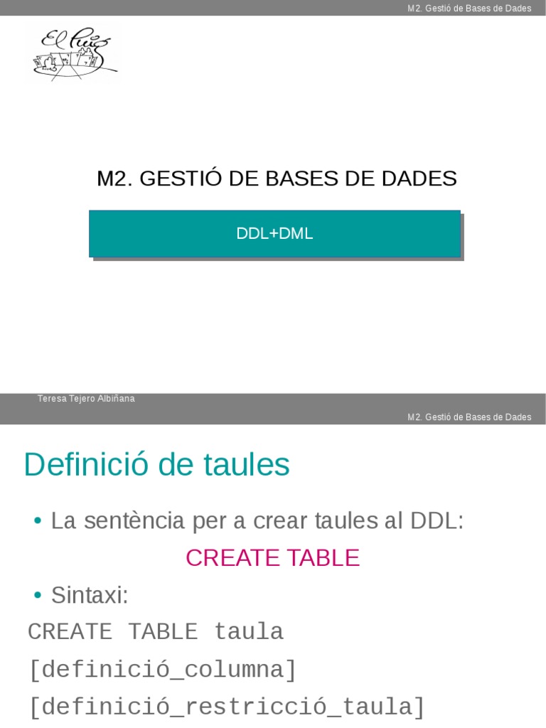DML I DDL | PDF