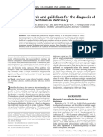 Technical Standards and Guidelines For The Diagnosis of Biotinidase Deficiency