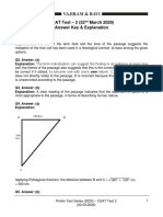 CSAT Test - 2 (22 March 2020) Answer Key & Explanation