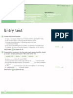 Entry Test: Agenda Grammar Vocabulary