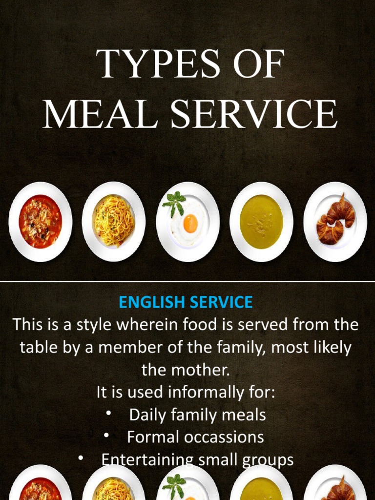 Types of Meal Service PDF Tableware Buffet