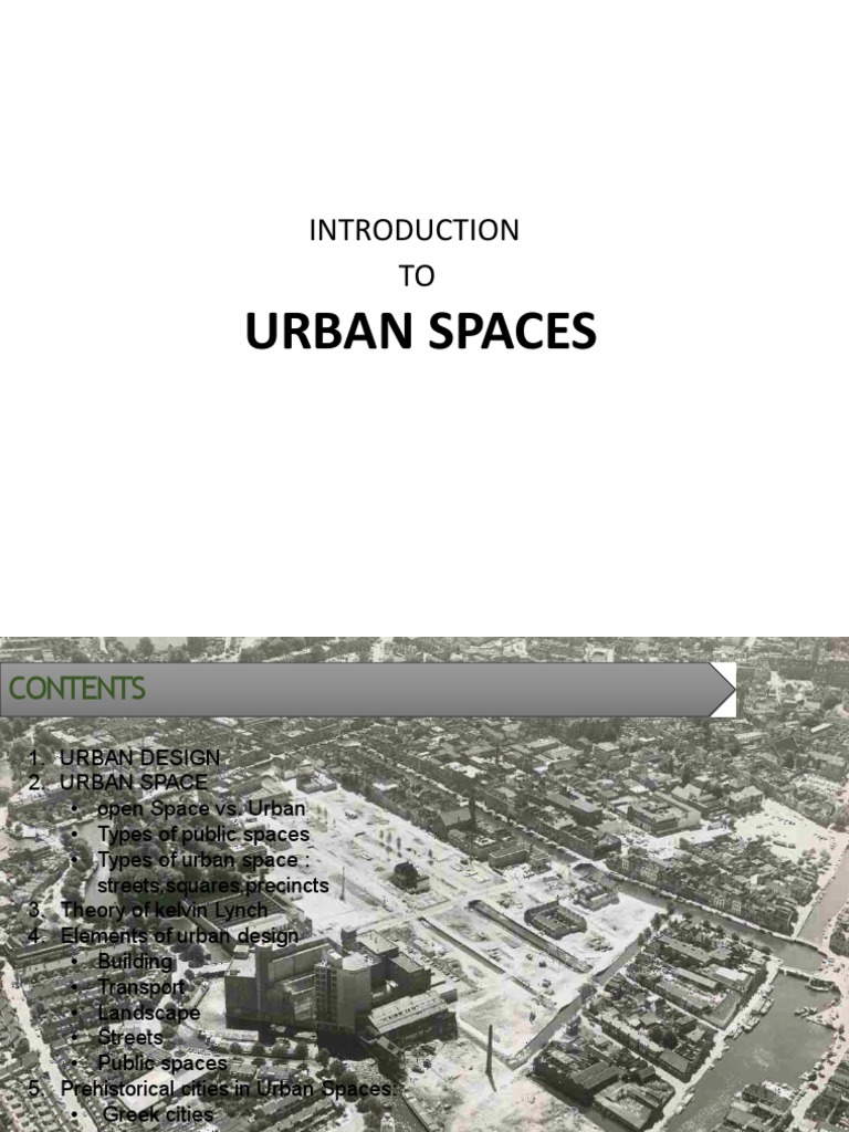 Understanding Urban Spaces and Design | PDF | Street | Urban Design